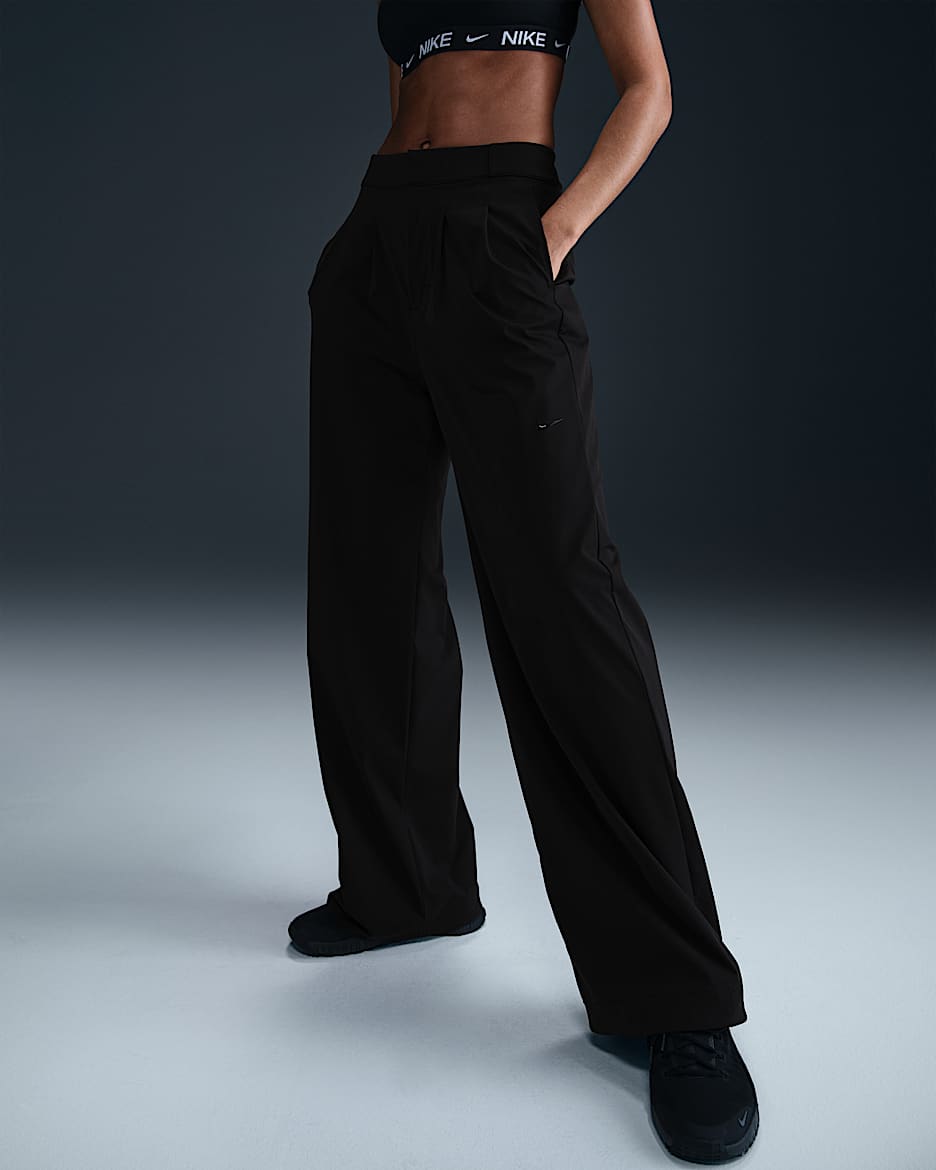 Nike dri fit wide leg pants best sale